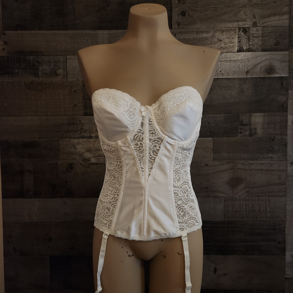 La Bien Strapless Bustier With Garter Straps 38B